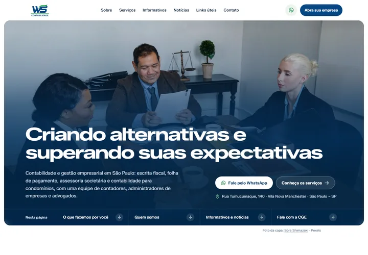 Página inicial de CGE Contabilidade — versão B