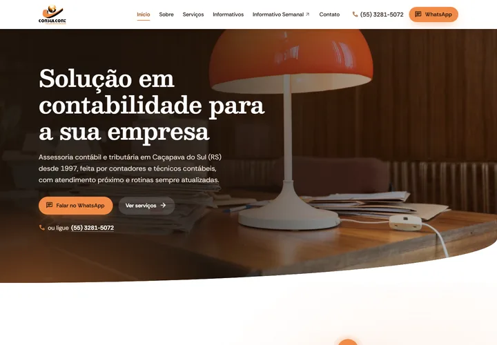 Página inicial de Consulcont