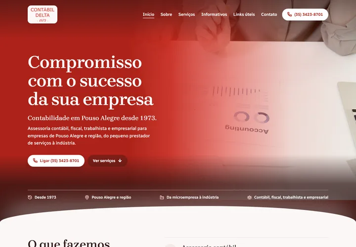 Página inicial de Delta Contábil