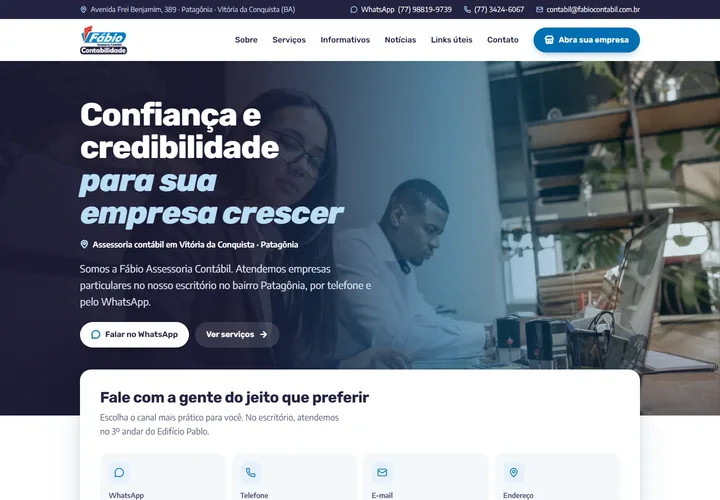Página inicial de Fábio Contábil