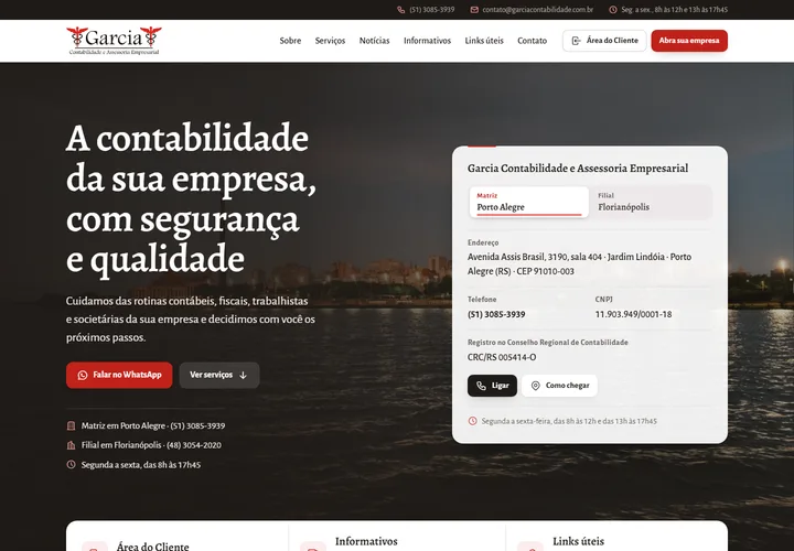 Página inicial de Garcia Contabilidade
