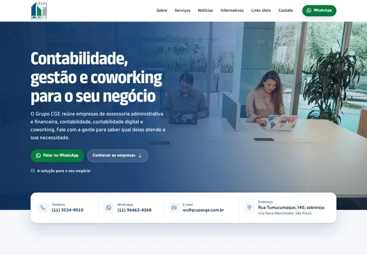 Página inicial de Grupo CGE
