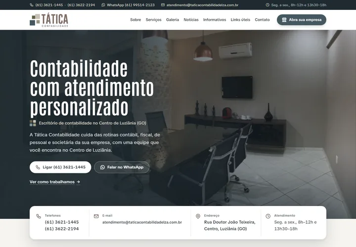 Página inicial de Tática Contabilidade